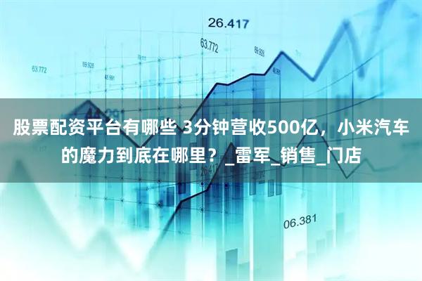 股票配资平台有哪些 3分钟营收500亿，小米汽车的魔力到底在哪里？_雷军_销售_门店